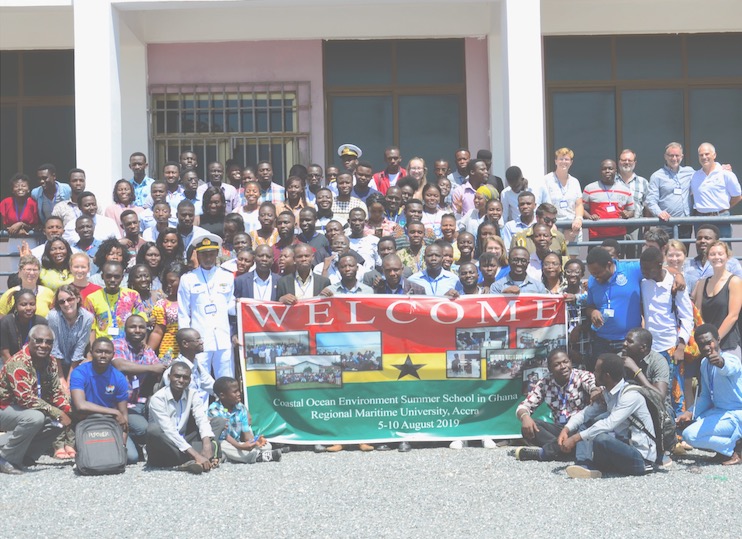 2019 group photo from Coastal Ocean Environment Summer School in Nigeria and Ghana
